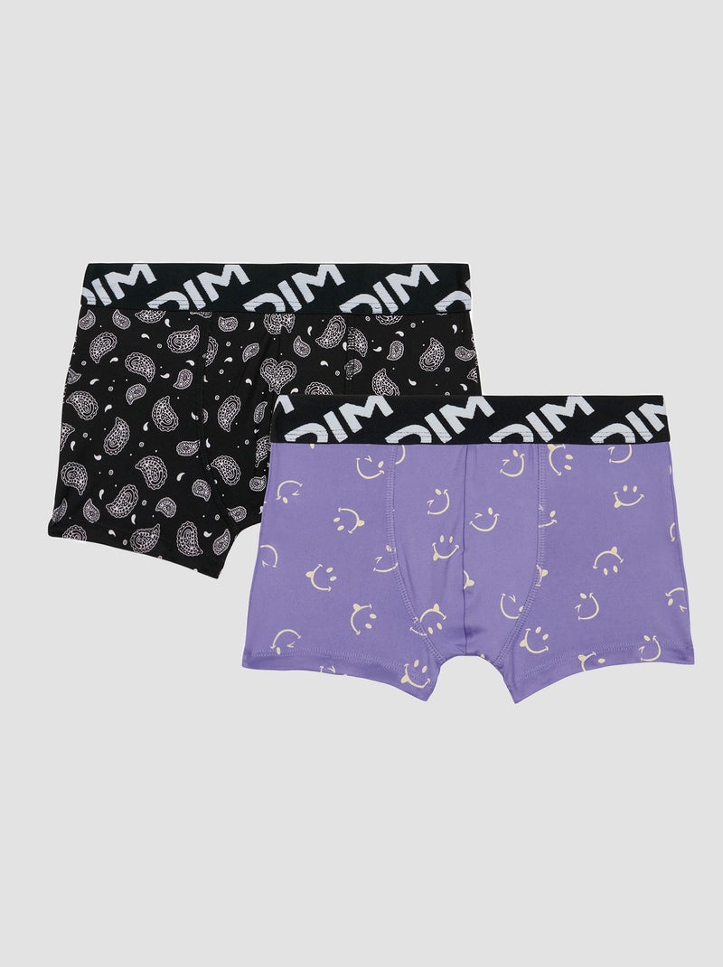 Lot de 2 boxers avec imprimé Violet - Kiabi