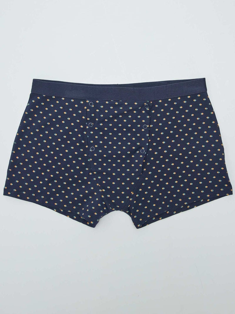 Lot de 2 boxers avec ouverture à pressions - collection facile à enfiler Bleu/vert - Kiabi