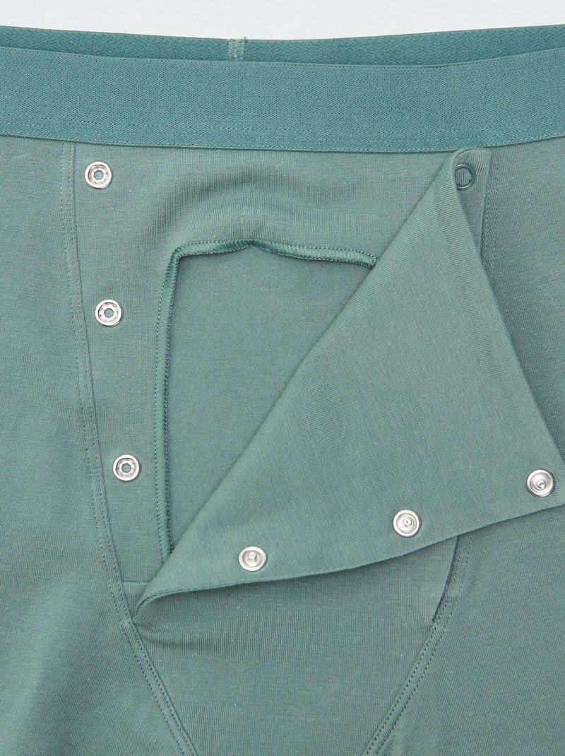 Lot de 2 boxers avec ouverture à pressions - collection facile à enfiler Bleu/vert - Kiabi