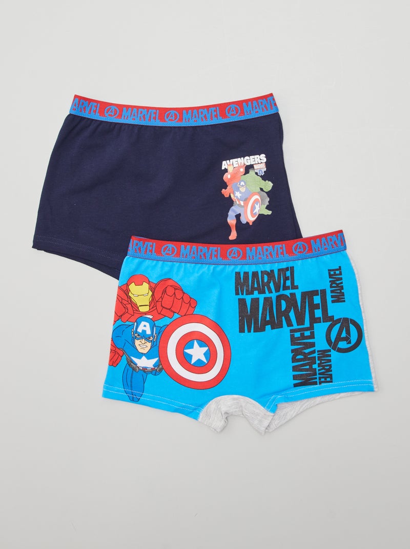 Lot de 2 boxers 'Avengers' Bleu - Kiabi
