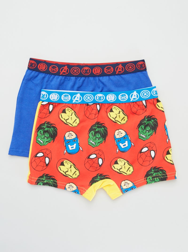 Lot de 2 boxers 'Avengers' Bleu/rouge - Kiabi