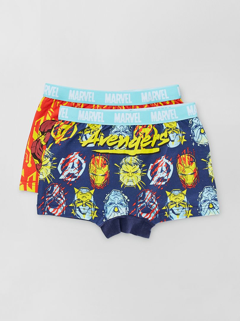 Lot de 2 boxers 'Avengers' noir/rouge - Kiabi