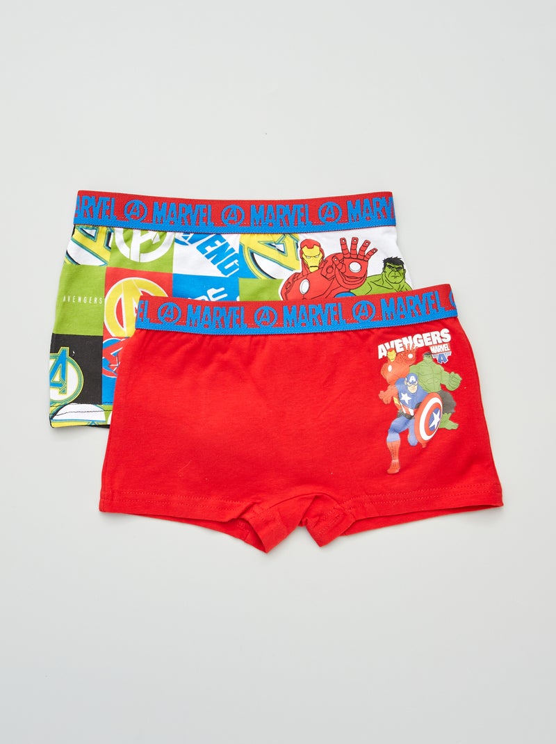 Lot de 2 boxers 'Avengers' Rouge - Kiabi