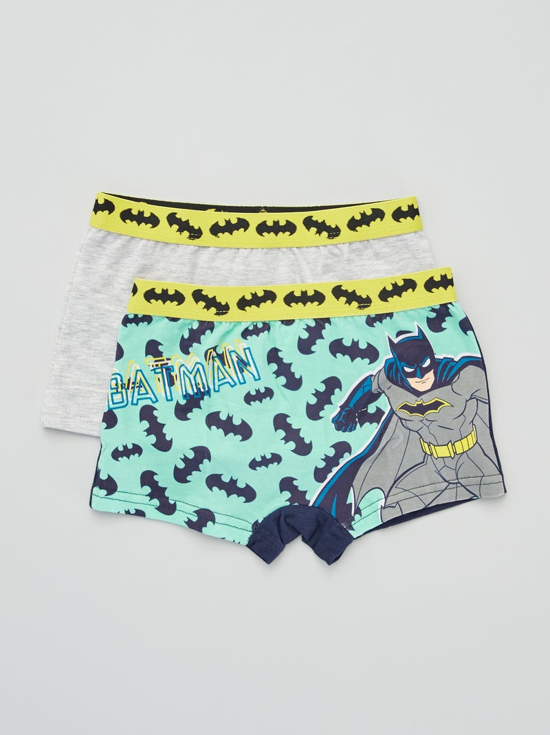 Lot de 2 boxers 'Batrman' gris/vert - Kiabi
