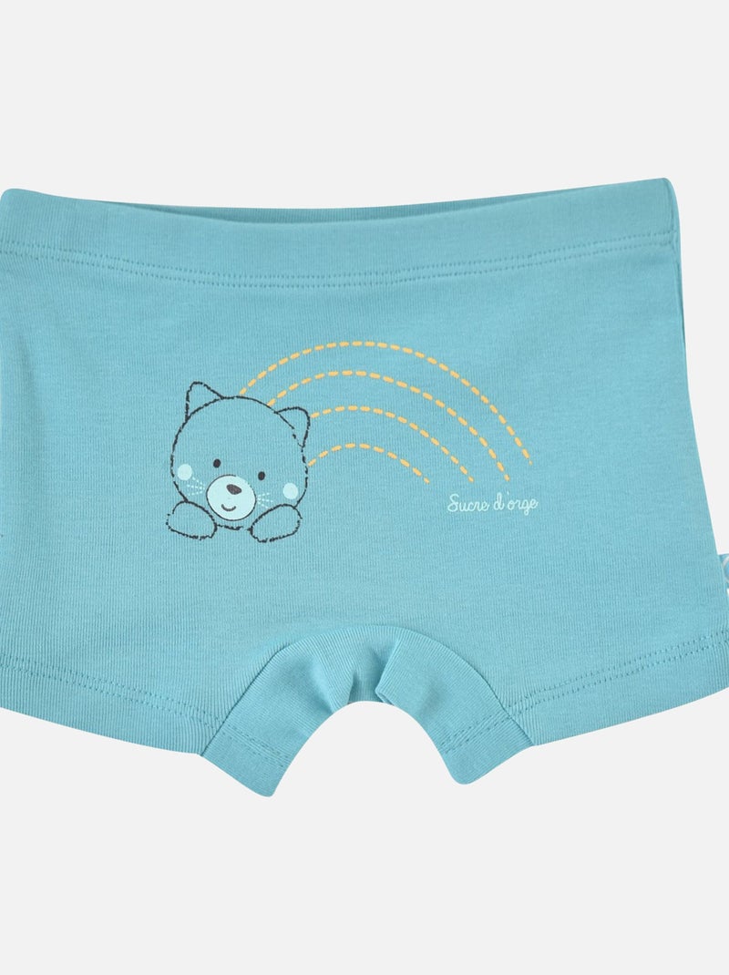 LOT DE 2 BOXERS BEBE EDELMIRO Bleu Gris - Kiabi