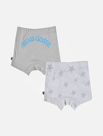LOT DE 2 BOXERS BEBE ELIOR
