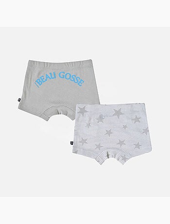 LOT DE 2 BOXERS BEBE ELIOR
