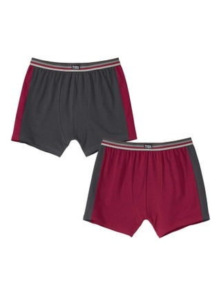 Lot de 2 Boxers Bicolore Stretch   - ATLAS FOR MEN