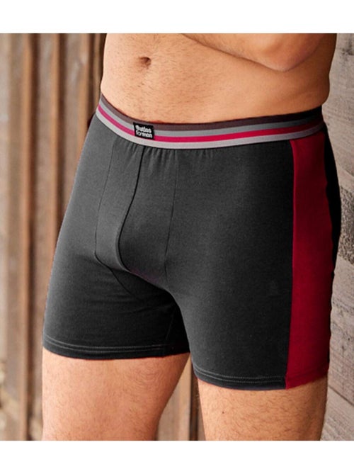 Lot de 2 Boxers Bicolore Stretch   - ATLAS FOR MEN - Kiabi