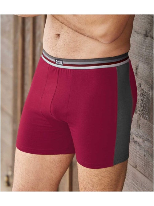 Lot de 2 Boxers Bicolore Stretch   - ATLAS FOR MEN - Kiabi