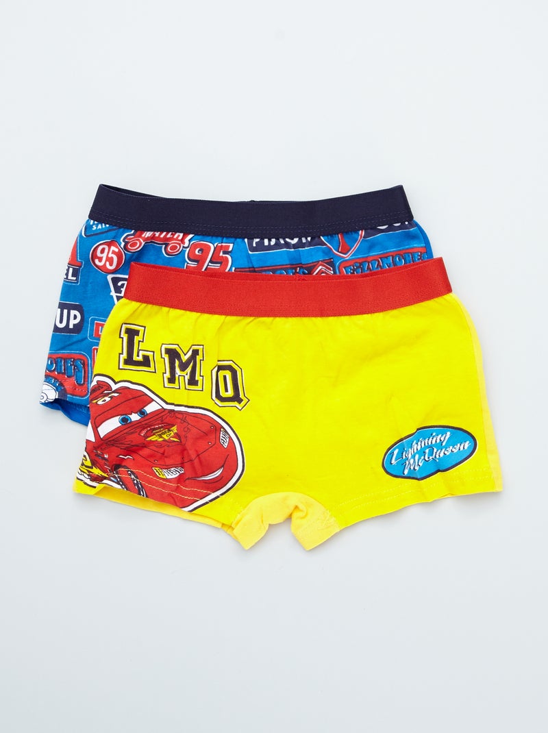 Lot de 2 boxers 'Cars' jaune/bleu - Kiabi