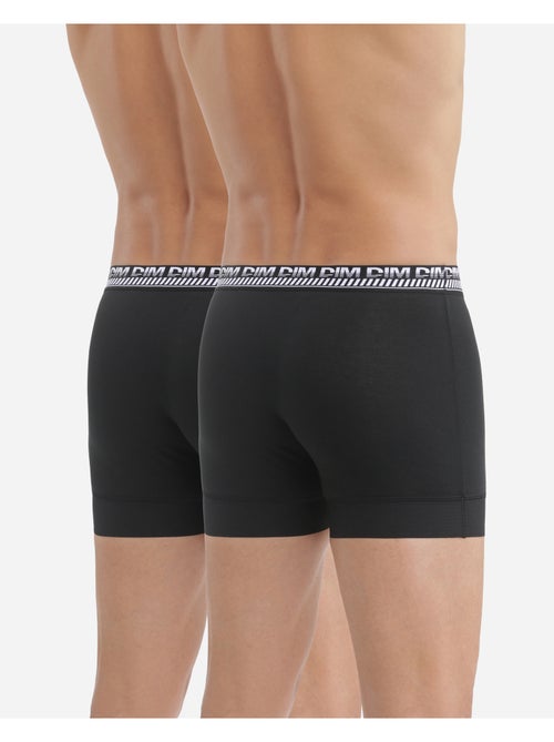 Lot de 2 Boxers Coton 3D Flex Stay and Fit - Kiabi Lot de 2 Boxers Coton 3D Flex Stay and Fit - Kiabi