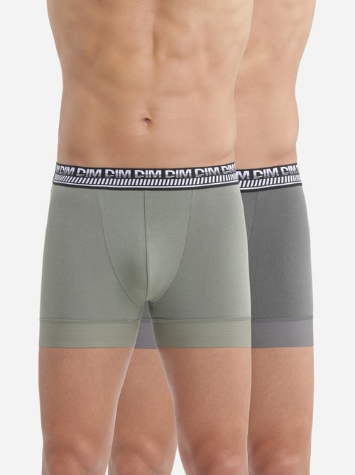 Lot de 2 Boxers Coton 3D Flex Stay and Fit - Kiabi