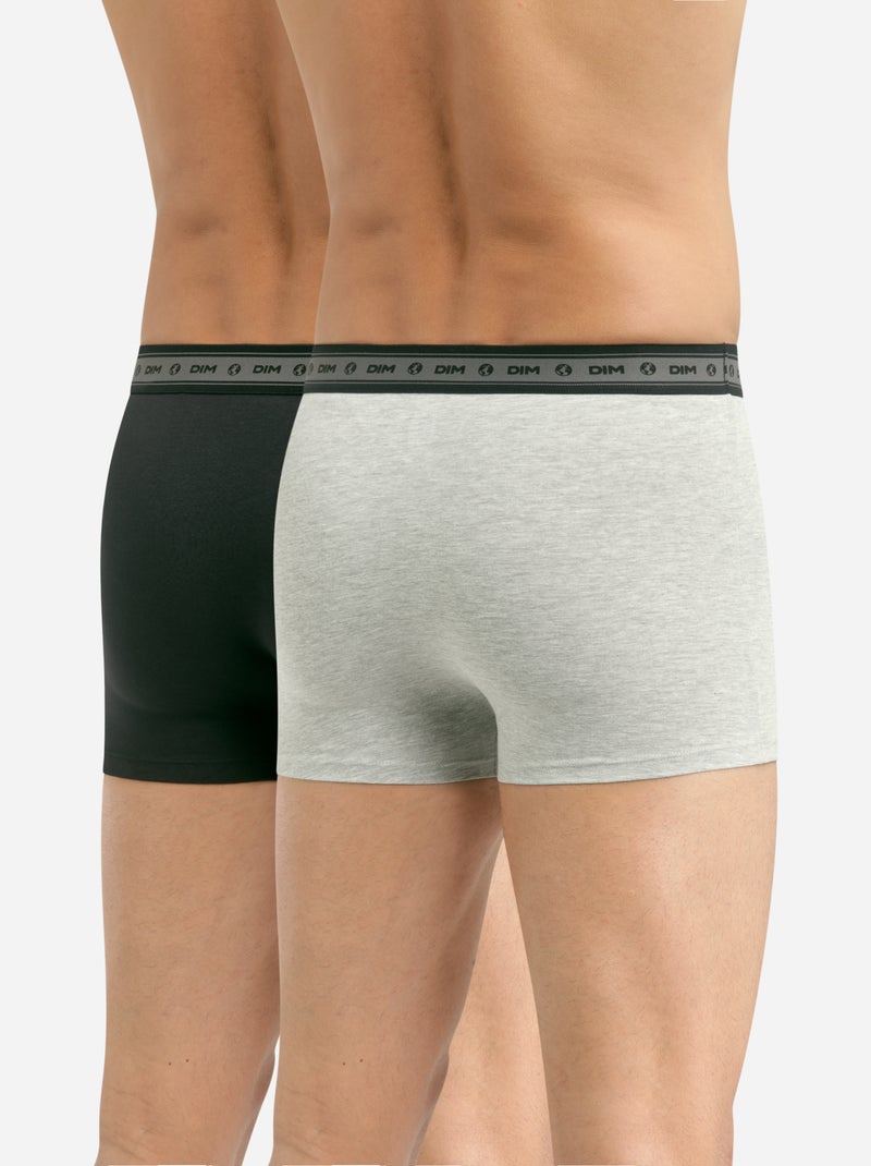 Lot de 2 boxers Coton Bio Gots Good Gris clair - Kiabi