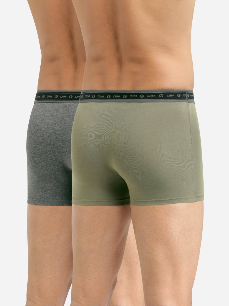 Lot de 2 boxers Coton Bio Gots Good Kaki - Kiabi