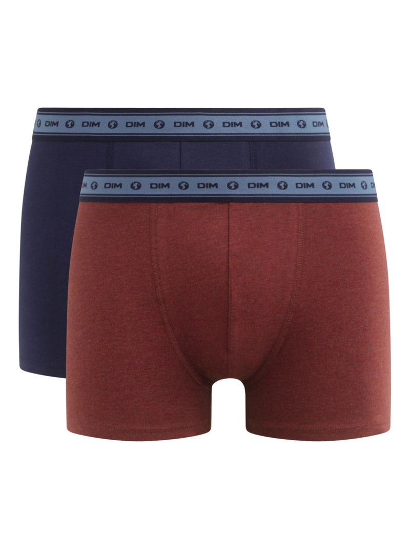 Lot de 2 boxers Coton Bio Gots Good Marron clair - Kiabi