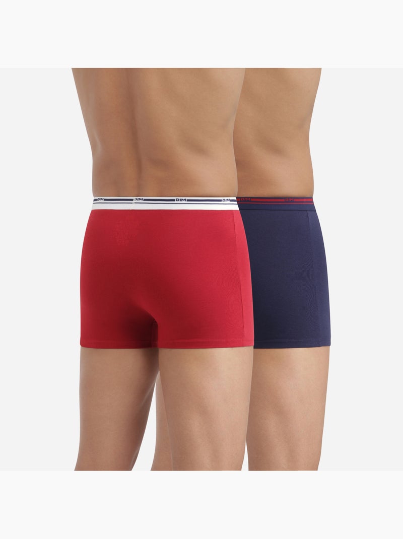 Lot de 2 Boxers Coton Classic Colors Blanc - Kiabi