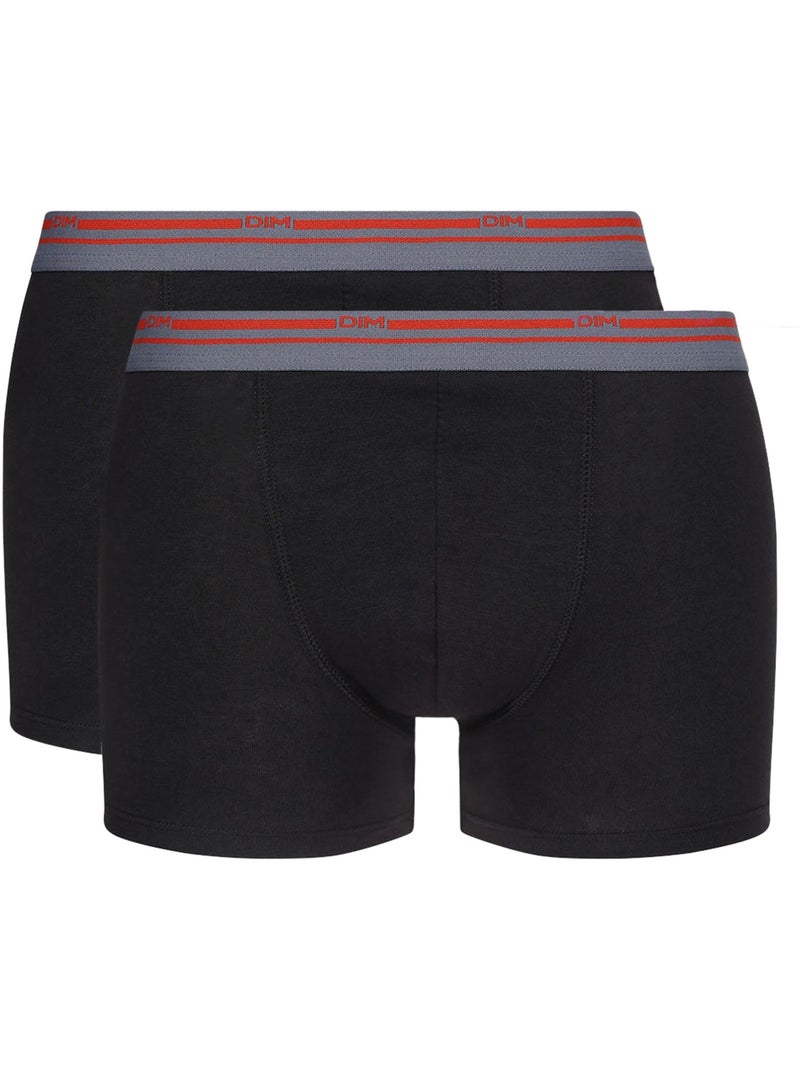 Lot de 2 Boxers Coton Classic Colors Gris clair - Kiabi