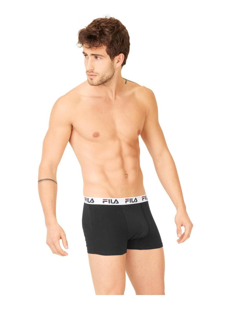 Lot de 2 Boxers coton homme FU5016 Fila Noir - Kiabi