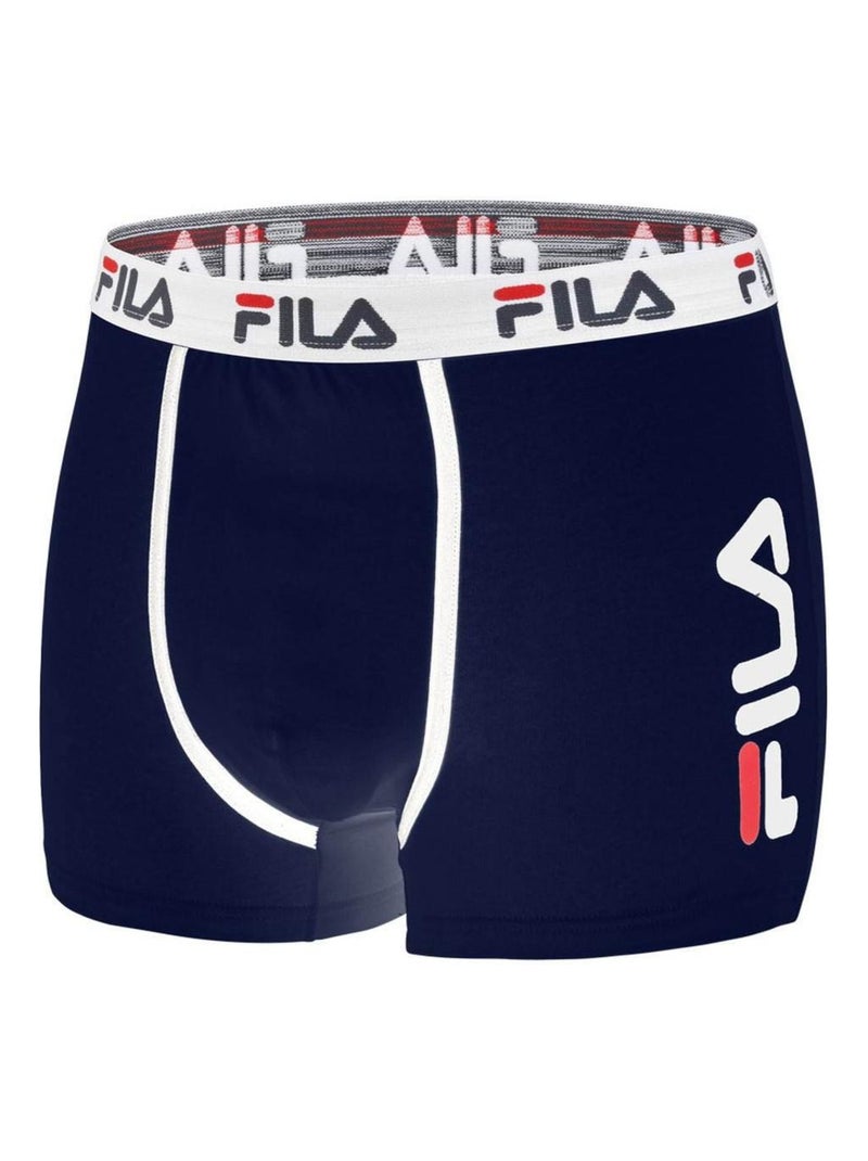 Lot de 2 Boxers coton homme FU5040 Uni Fila Bleu - Kiabi