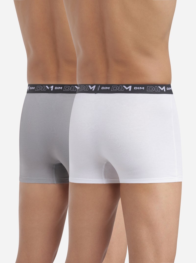 Lot de 2 Boxers Coton Strech Gris - Kiabi