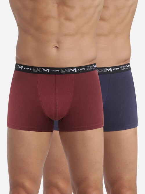 Lot de 2 Boxers Coton Strech - Kiabi