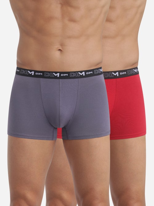 Lot de 2 Boxers Coton Strech - Kiabi
