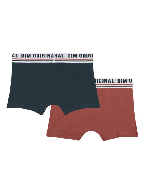 Lot de 2 boxers coton stretch ceinture rétro Originals - Kiabi
