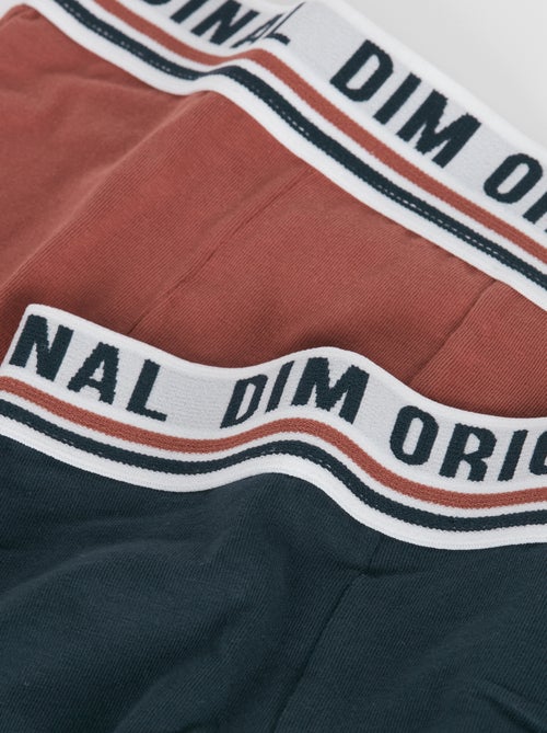 Lot de 2 boxers coton stretch ceinture rétro Originals - Kiabi