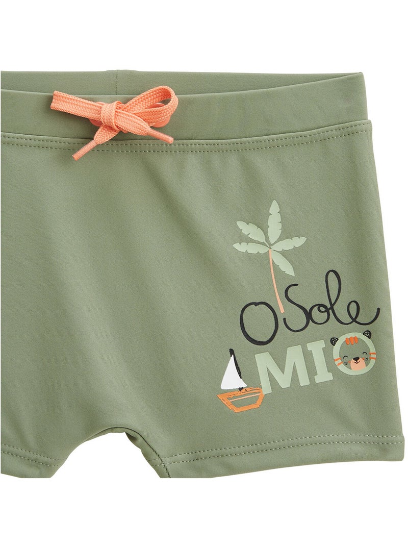 Lot de 2 boxers de bain enfant Mio Kaki - Kiabi