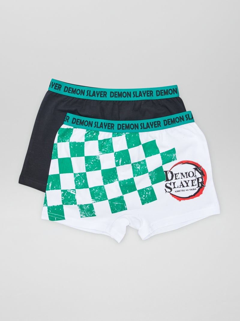 Lot de 2 boxers 'Demon Slayer' Marine/vert - Kiabi
