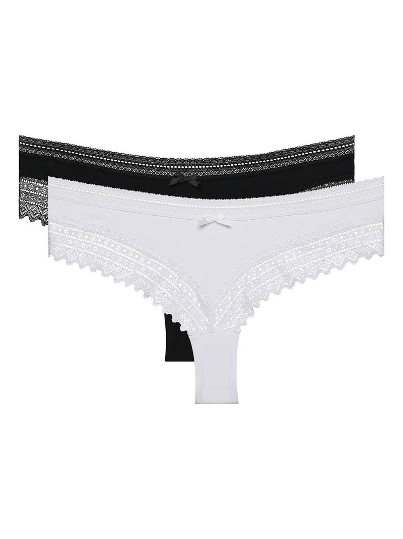 Lot de 2 Boxers Dentelle Sexy Fashion Multicolore - Kiabi