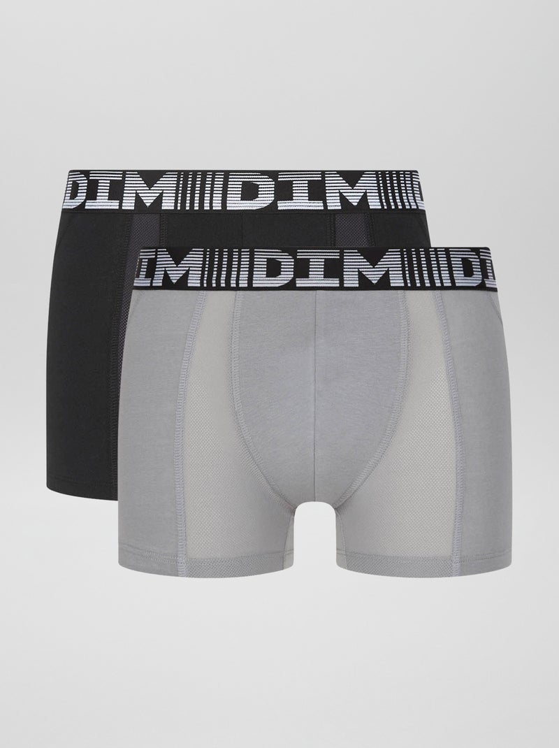 Lot de 2 boxers 'Dim' Noir/gris - Kiabi