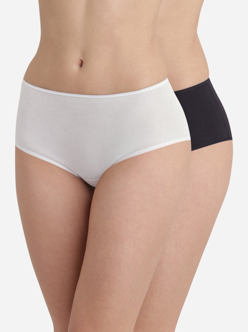 Lot de 2 boxers en coton Basic Blanc - Kiabi