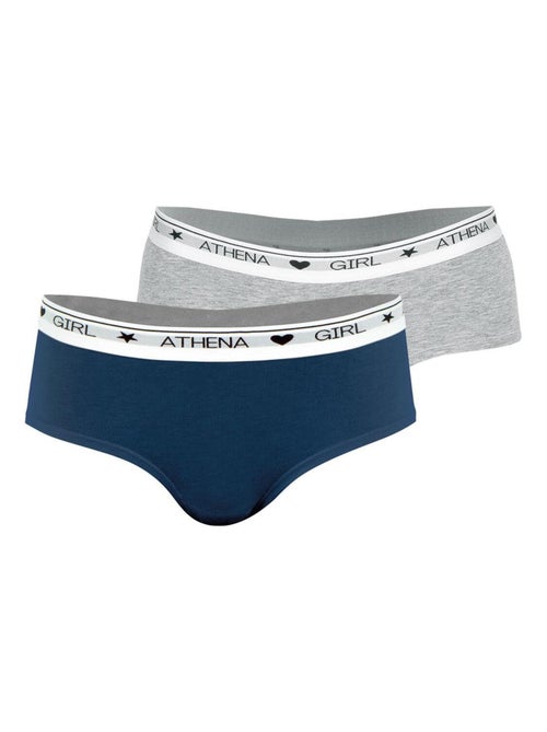 Lot de 2 boxers fille Coton Ultra Doux Athena Fille - Kiabi