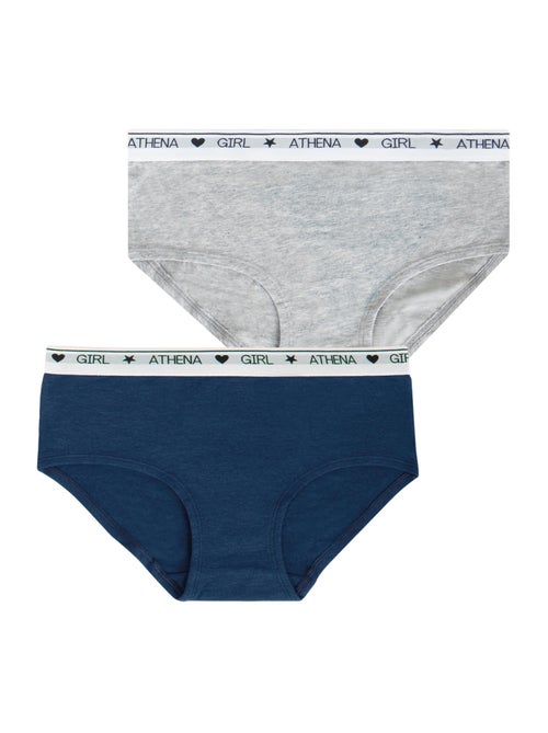 Lot de 2 boxers fille Coton Ultra Doux Athena Fille - Kiabi