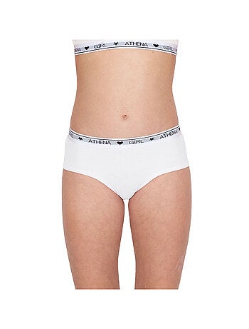 Lot de 2 shortys fille Coton Ultra Doux Athena