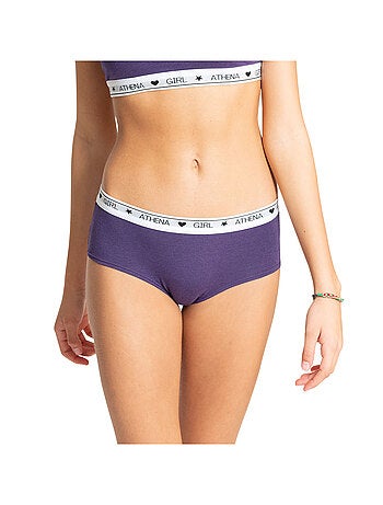Lot de 2 shortys fille Coton Ultra Doux Athena