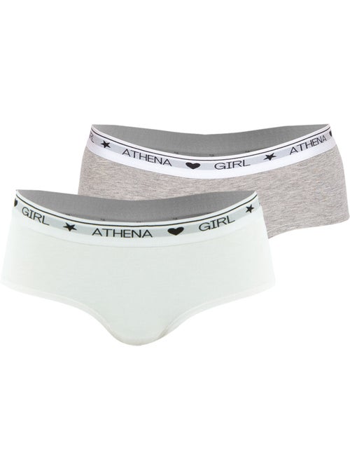 Lot de 2 boxers fille Coton Ultra Doux Girl by Athena - Kiabi