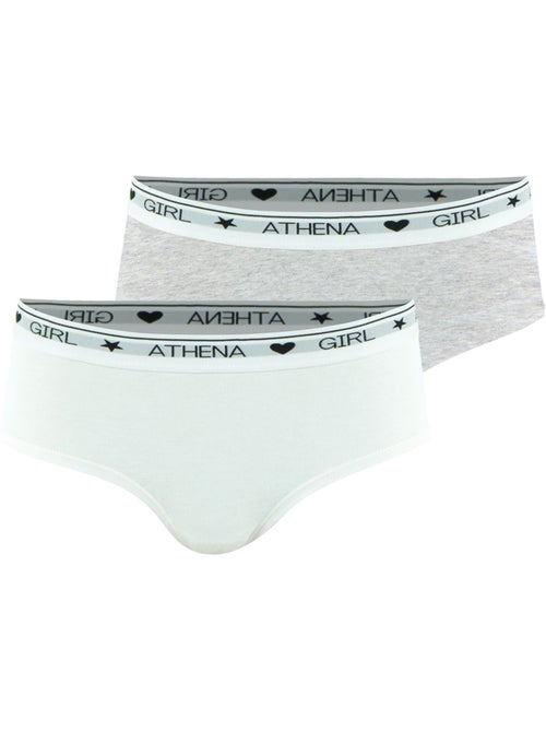 Lot de 2 boxers fille Coton Ultra Doux Girl by Athena - Kiabi