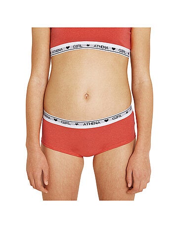 Lot de 2 shortys fille Coton Ultra Doux Athena