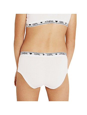 Lot de 2 shortys fille Coton Ultra Doux Athena