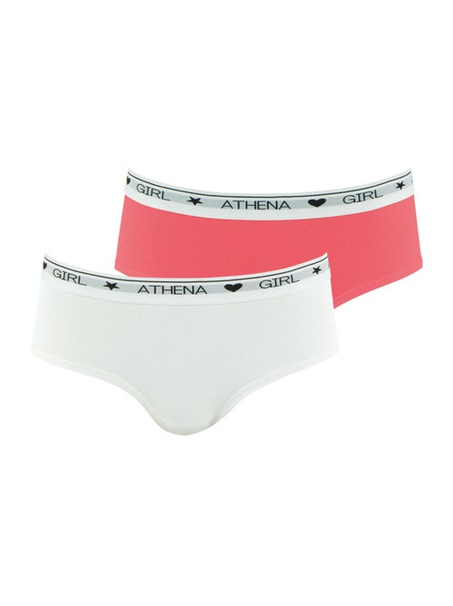 Lot de 2 boxers fille Coton Ultra Doux Girl by Athena - Kiabi