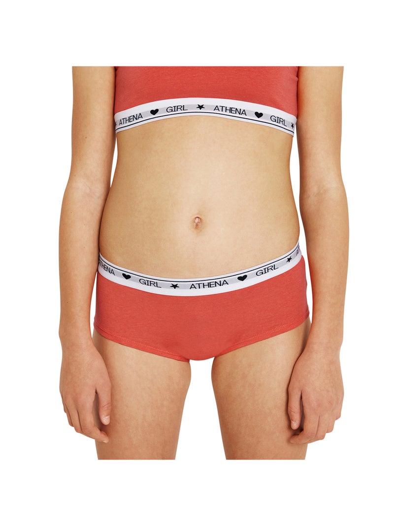 Lot de 2 boxers fille Coton Ultra Doux Girl by Athena Bleu Rose - Kiabi