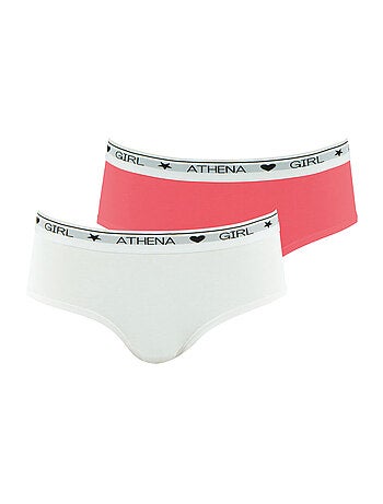 Lot de 2 shortys fille Coton Ultra Doux Athena