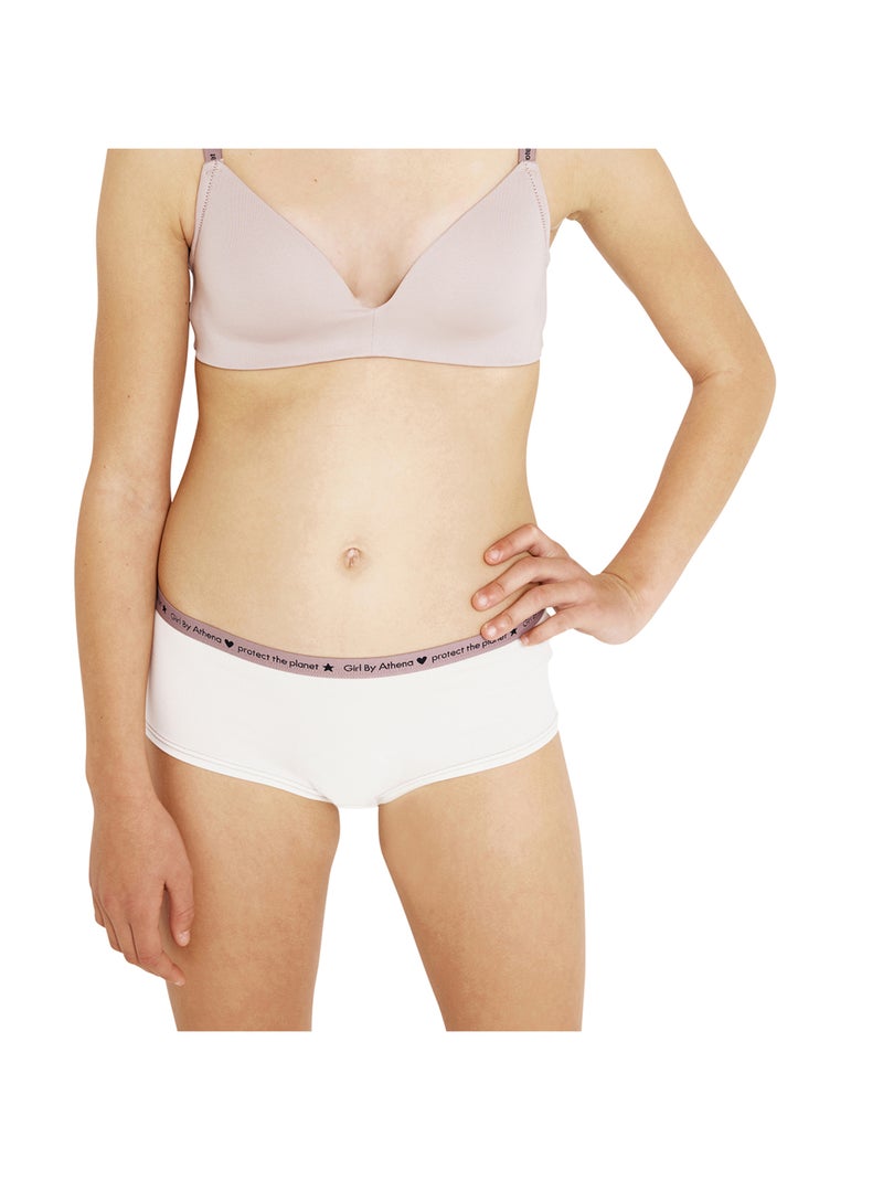 Lot de 2 boxers fille Micro recyclé Girl by Athena Beige - Kiabi