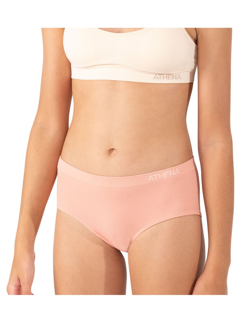 Lot de 2 boxers fille Sans Couture Fashion Athena Fille Beige - Kiabi