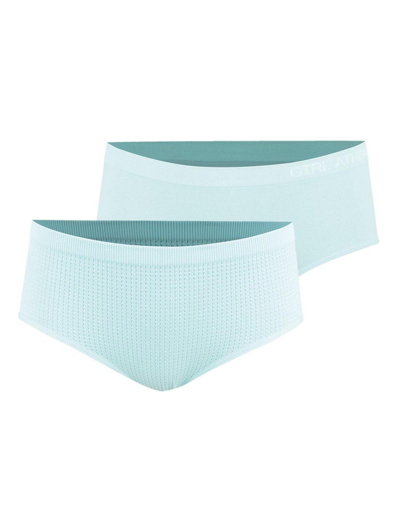 Lot de 2 boxers fille Sans Couture Fashion   Fille Bleu turquoise - Kiabi