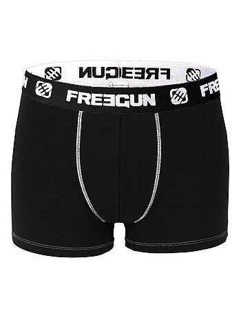 Lot de 2 Boxers garçon coton Noir Freegun