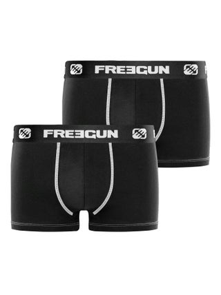 Lot de 2 Boxers garçon coton Noir Freegun
